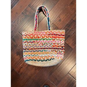 Jute Woven Large Beach Shoulder Shopping Travel Handbag Tote